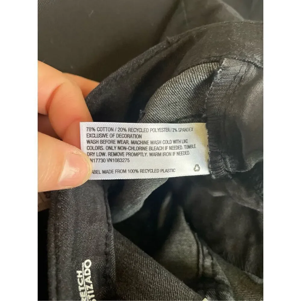 Cat & Jack Black Jeans 16 Skinny Stretch Adjustable Waist New
